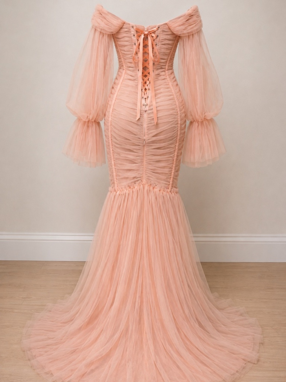 Custom Made Salmon Mermaid Gown